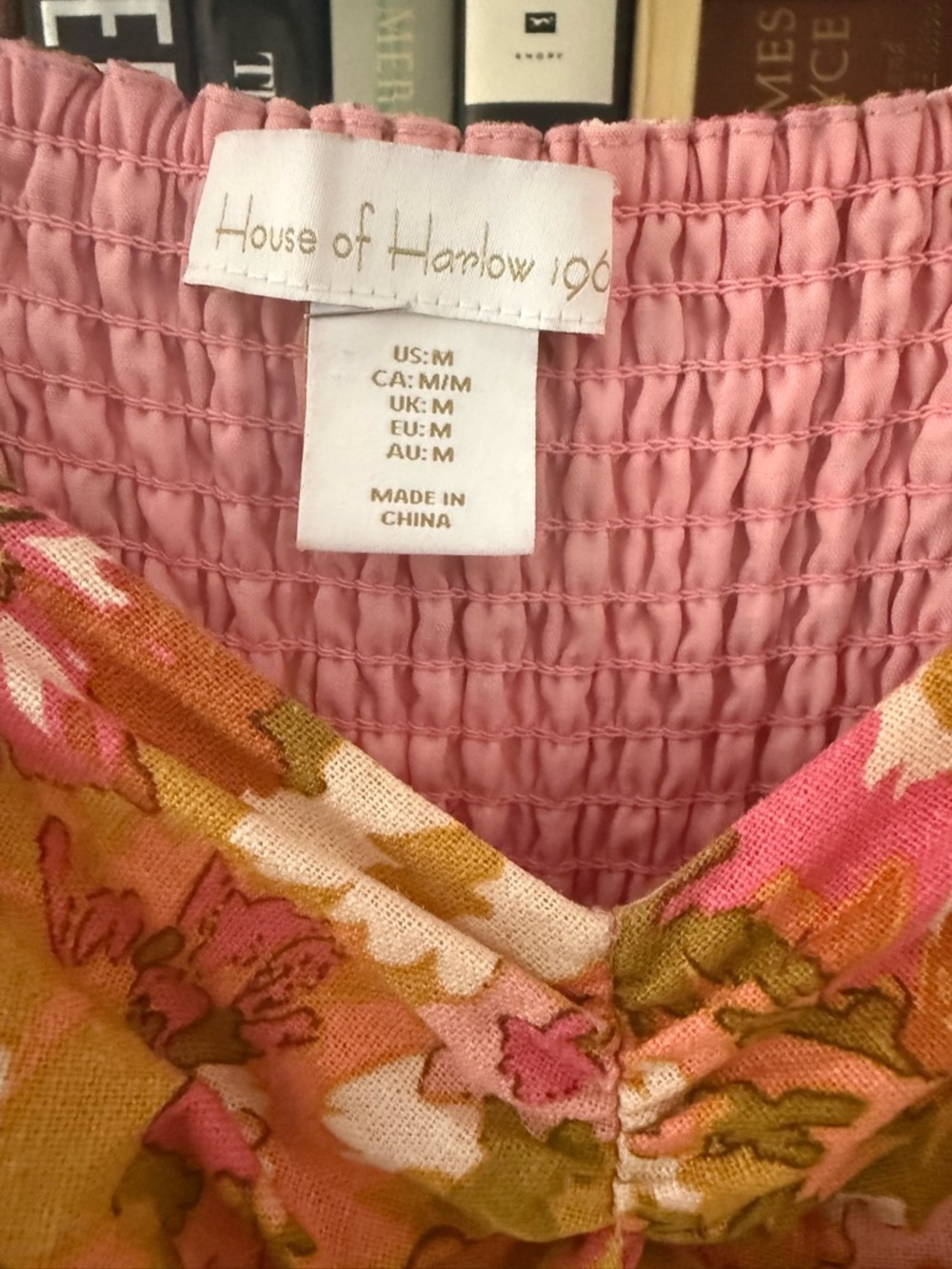 House of Harlow 1960 Pink and Olive Floral Maxi Dress - Picture 2 of 4